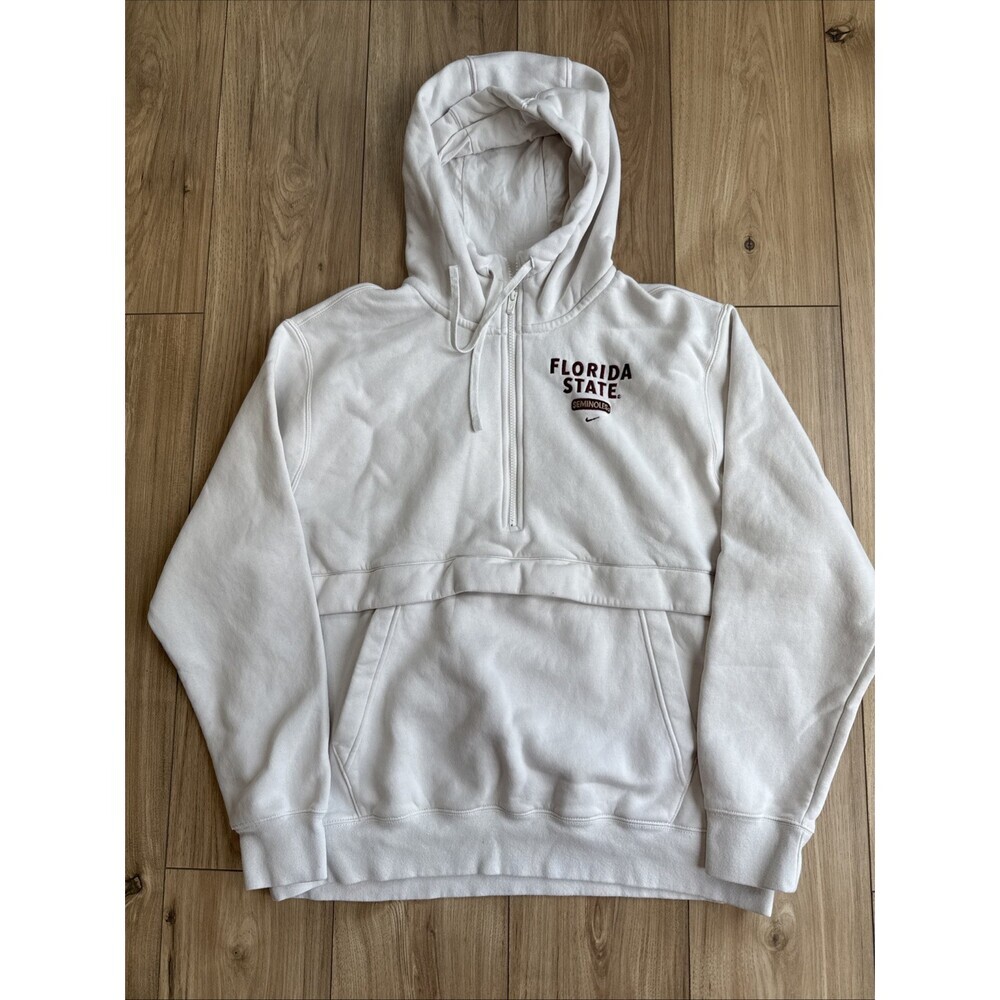 Florida State Seminoles Hoodie XL Quarter Zip Nike Fleece Kangaroo Pocket